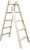 Holz-Kombi-Stehleiter, 2 x 4 oder 5 Sprossen, Spezialleiter aus Sprossen- und Stufenleiter